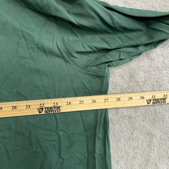 NWOT Lands' End Men's XXL Long Sleeve Green Mock Neck T-Shirt Cotton - Picture 4 of 8